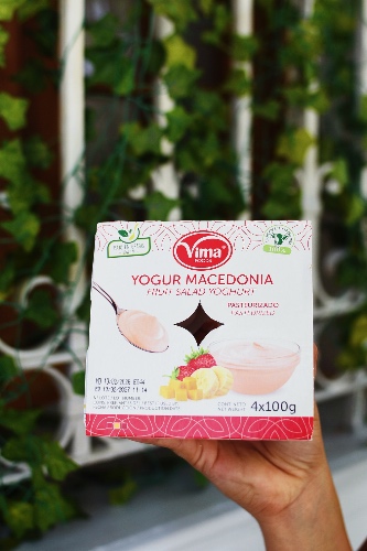 Yogurt Vima sabores Banana, fresa, macedonia  y natural